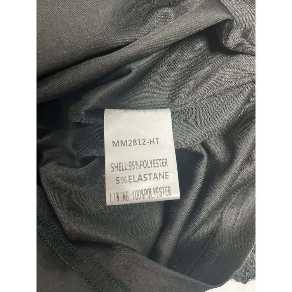 Sexy/Classy Double Crazy Black Sequin Long Sleeve Wrap Dress L 🤍 - Picture 7 of 8